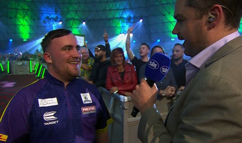 Luke Littler was full of joy after his win