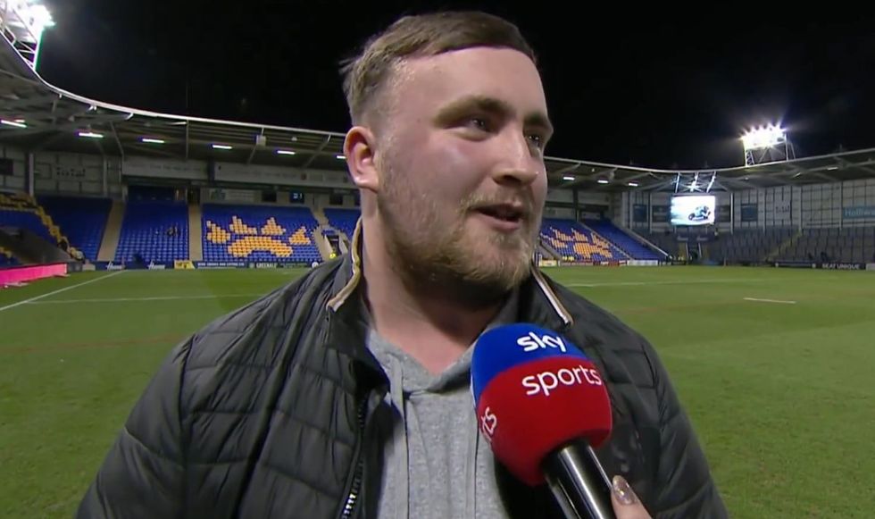 Luke Littler was speaking on the night Warrington Wolves changed their stadium name