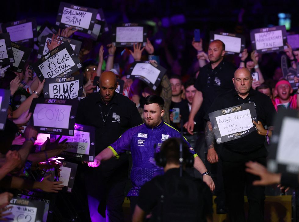 Luke Littler was the popular choice with the crowd