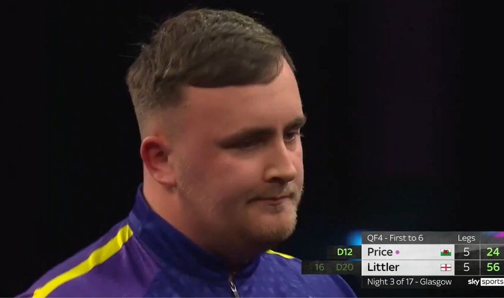 Luke Littler was visibly angry with himself