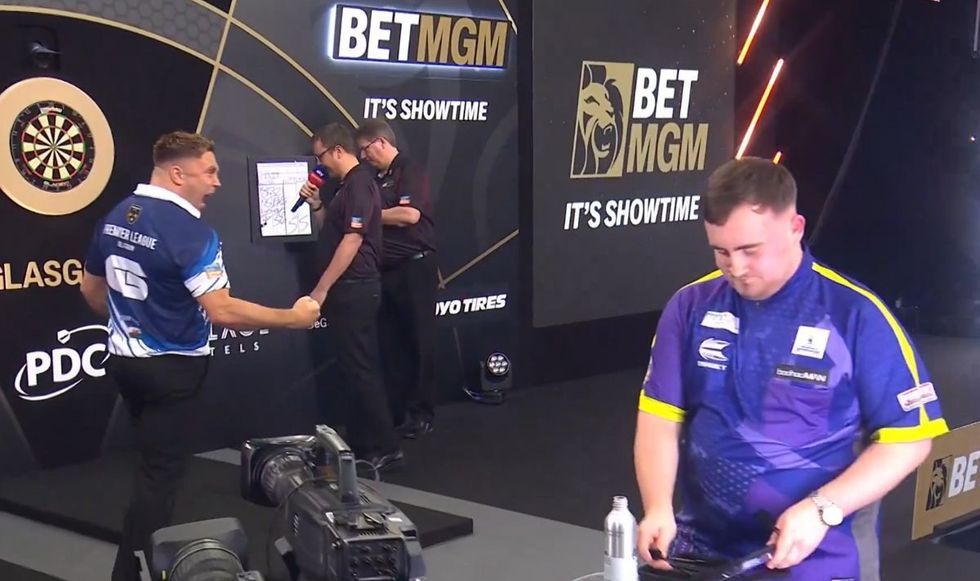 Luke Littler was visibly frustrated