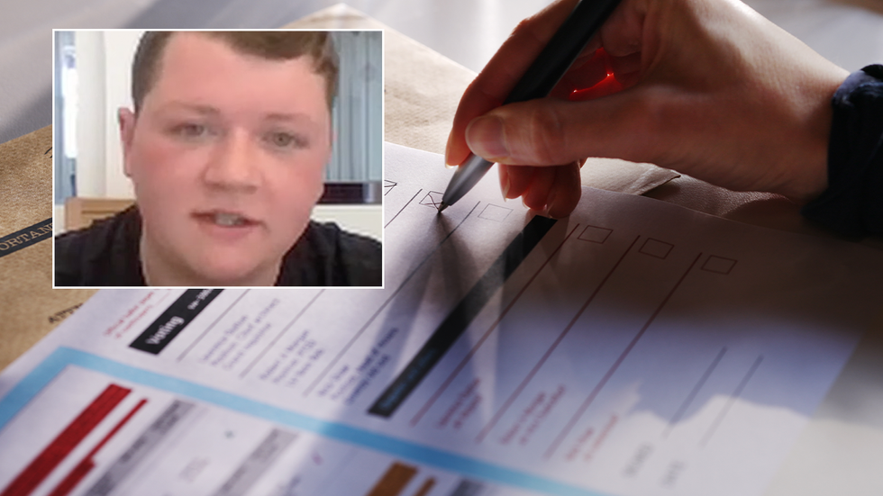 Luke Marwood and a ballot paper