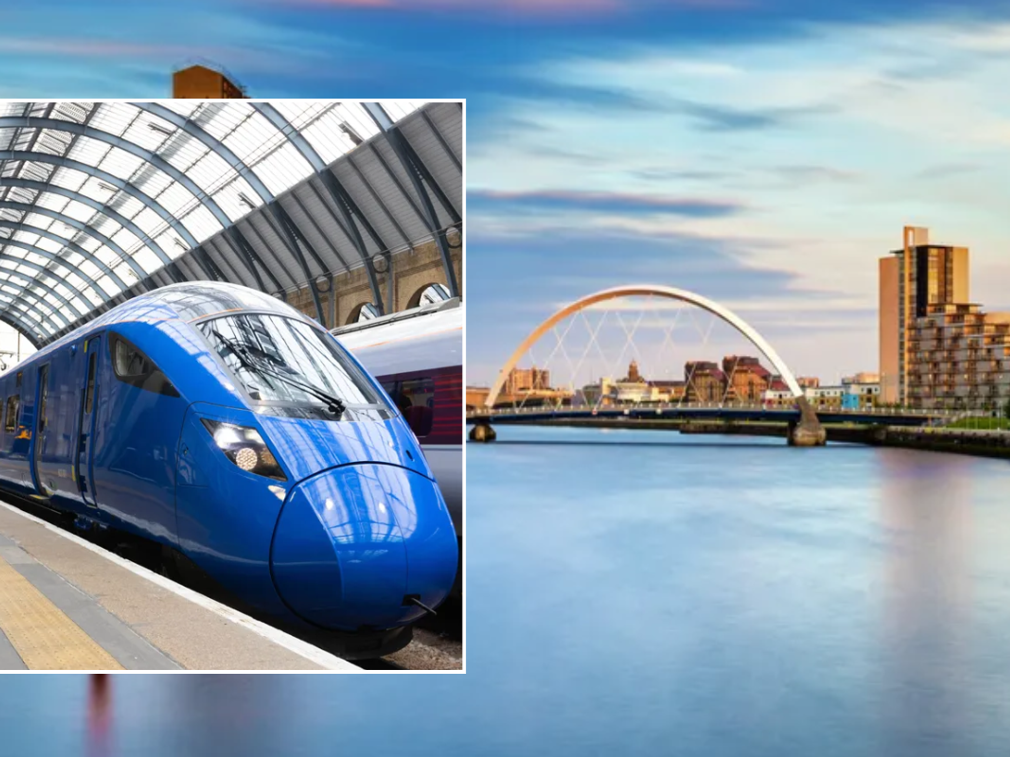 Lumo train / Glasgow Clyde river