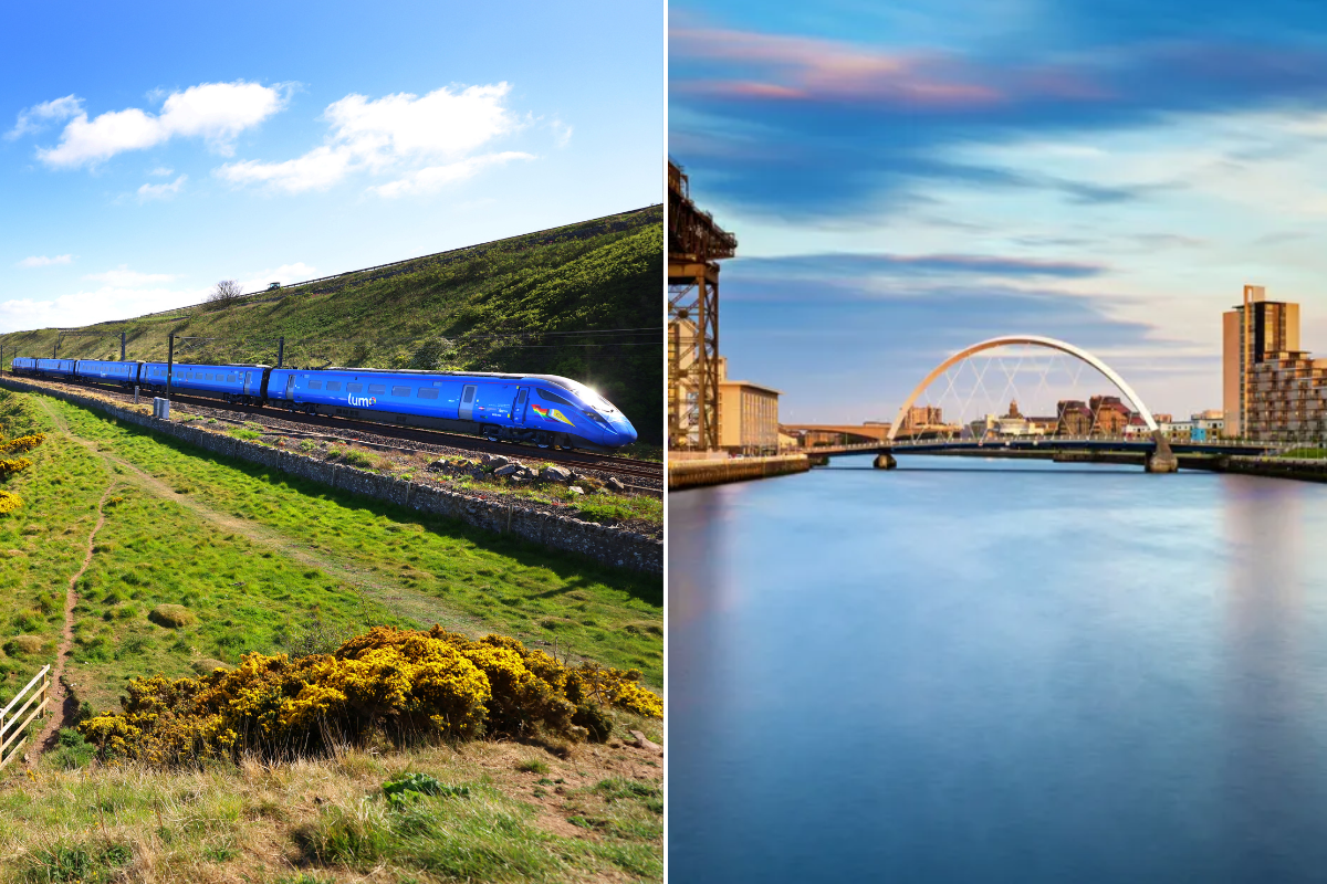 Lumo train / Glasgow Clyde river