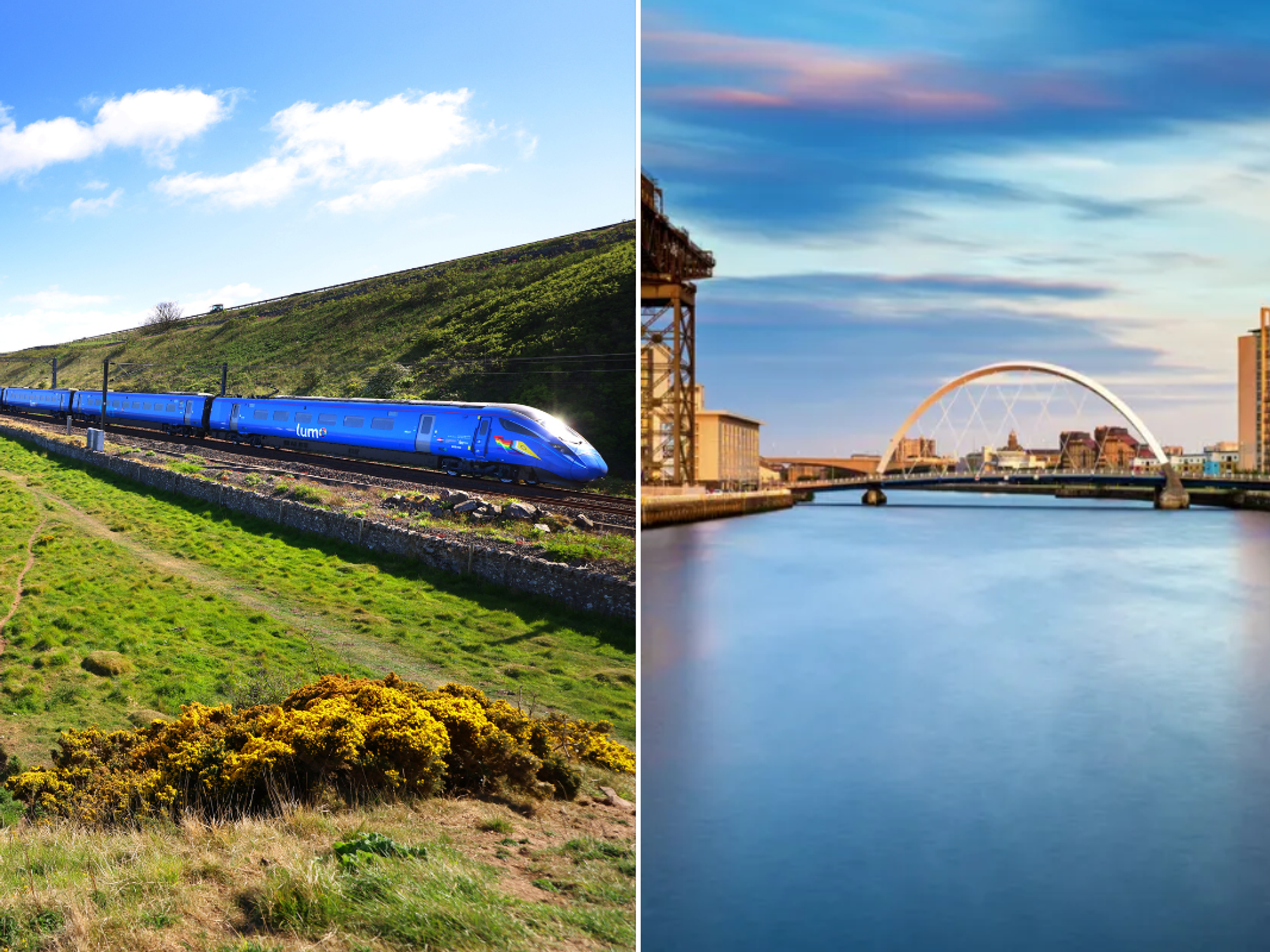 Lumo train / Glasgow Clyde river