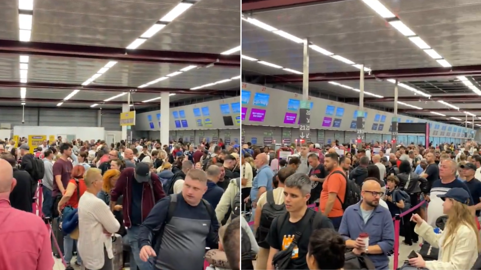 Luton airport queues