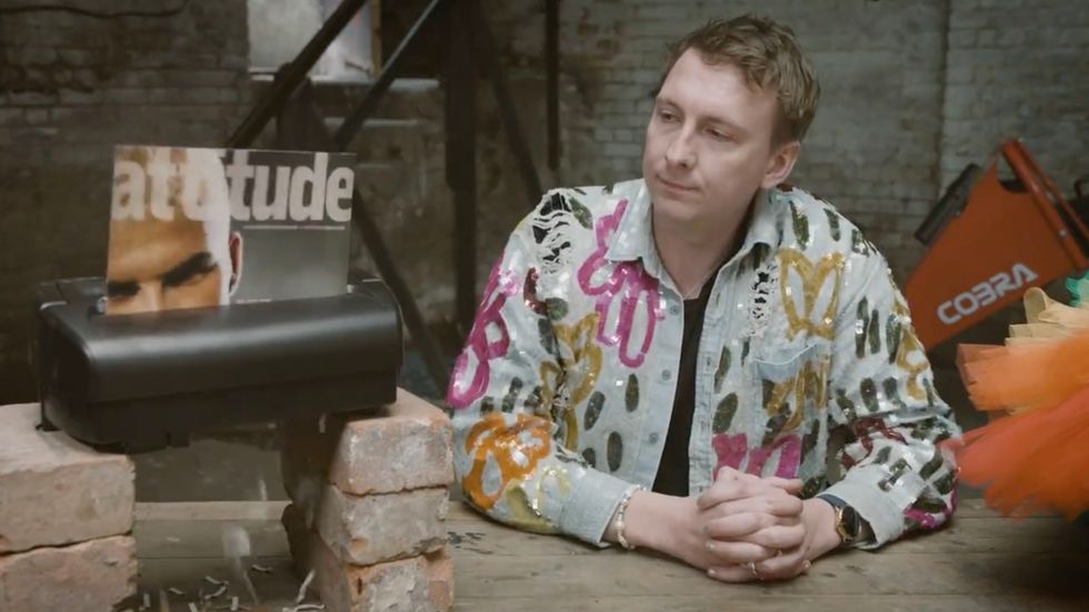 Lycett shredded a copy of the first ever cover of a gay magazine with a Premier League footballer on it, David Beckham.