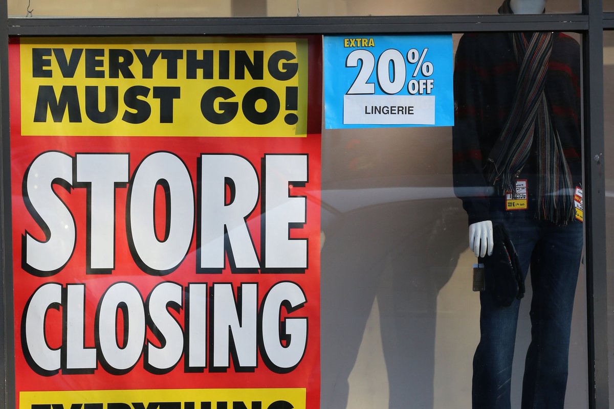 M&Co store closing sale sign in pictures