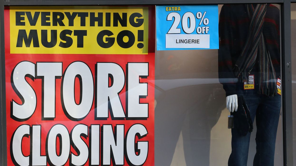 M&Co store closing sale sign in pictures
