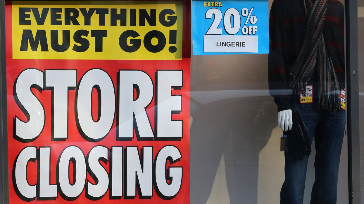 M&Co store closing sale sign in pictures