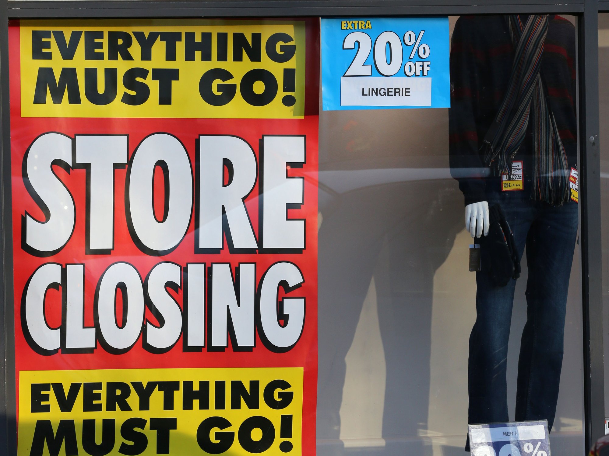 M&Co store closing sale sign in pictures