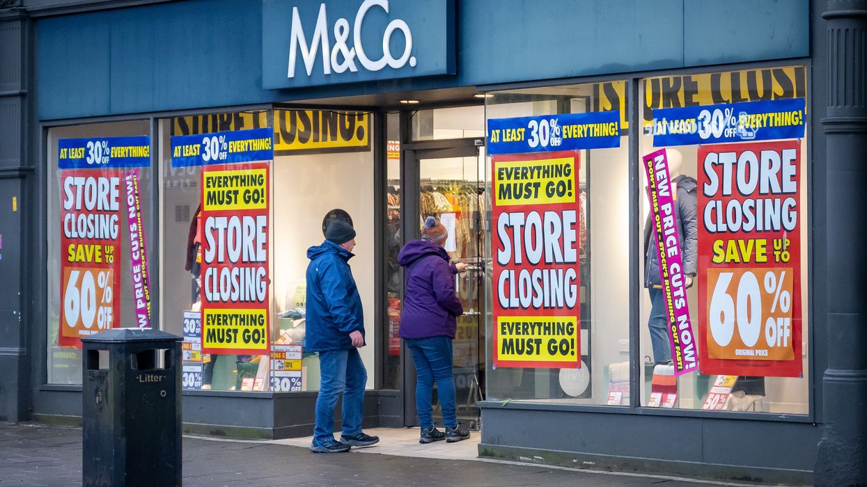 M&Co store closing signs last year