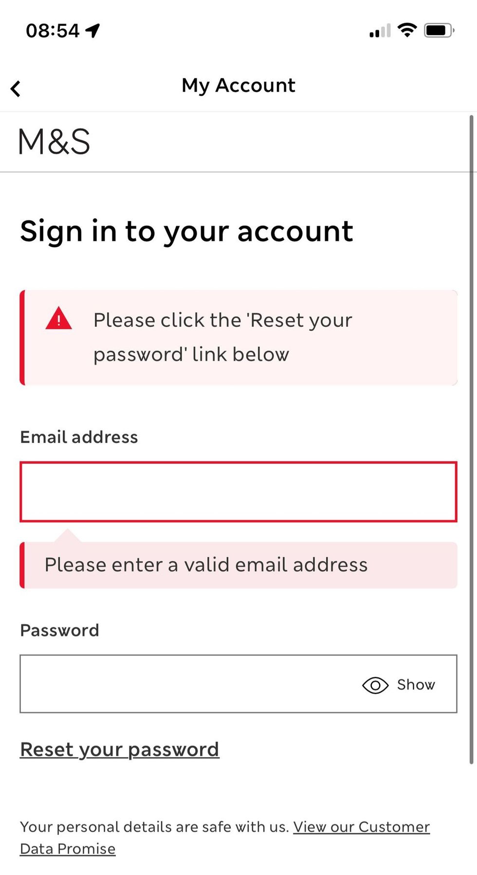 M&S app