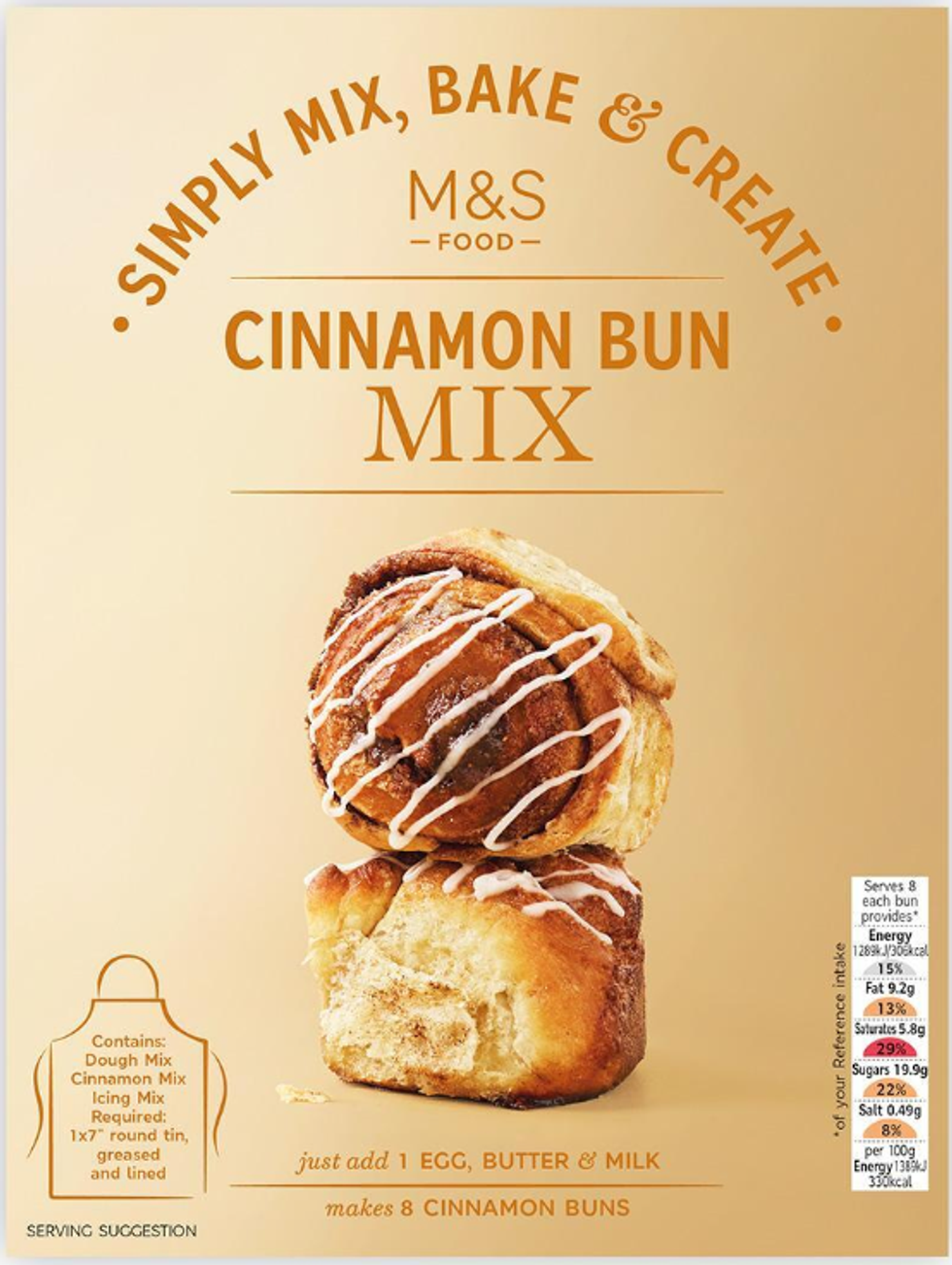 M&S Cinnamon buns mix packs