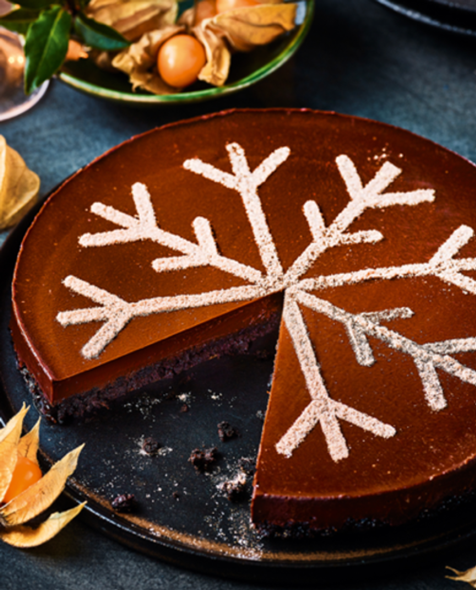 M&S festive chocolate cake