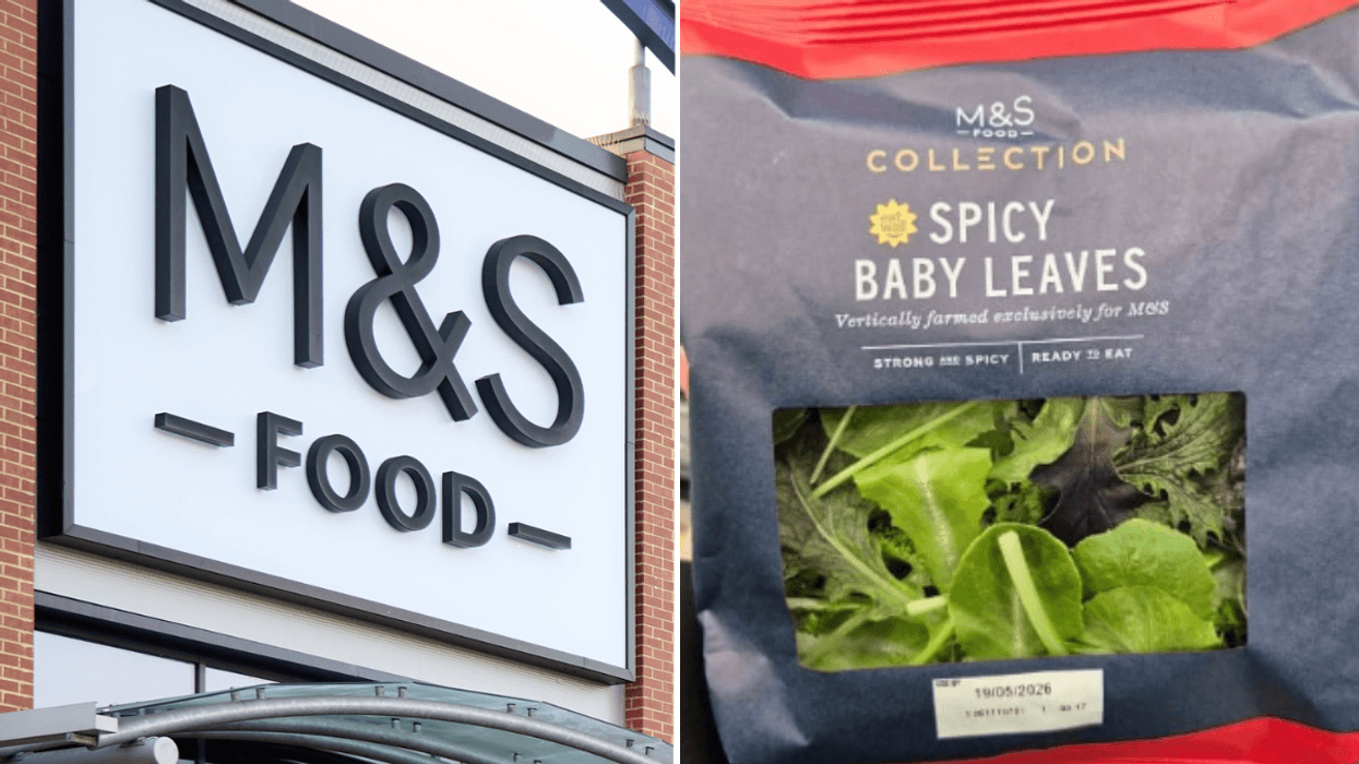 M&S Food sign / M&S bagged salad