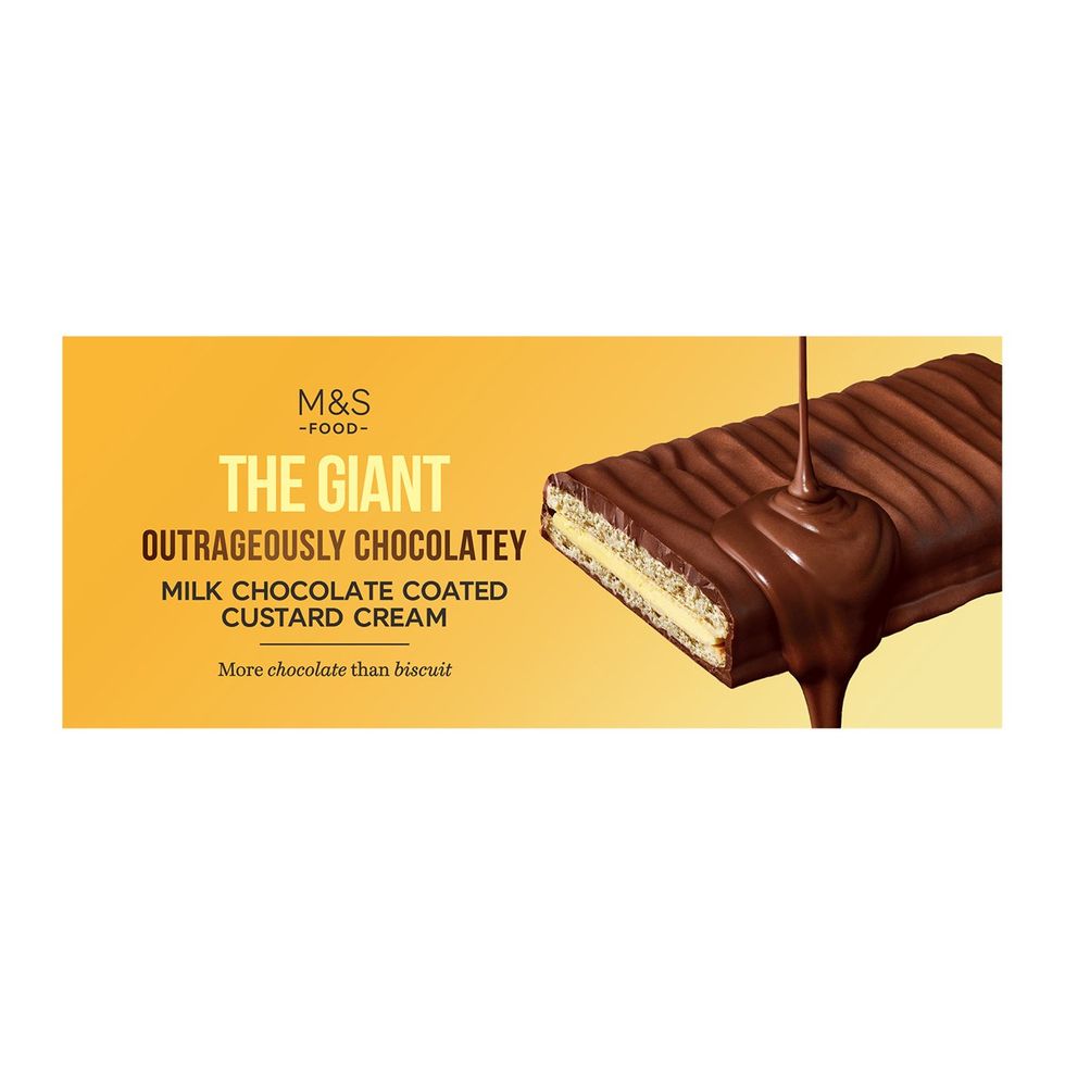 M&S Giant Outrageously Chocolatey Milk Chocolate Coated Custard Cream