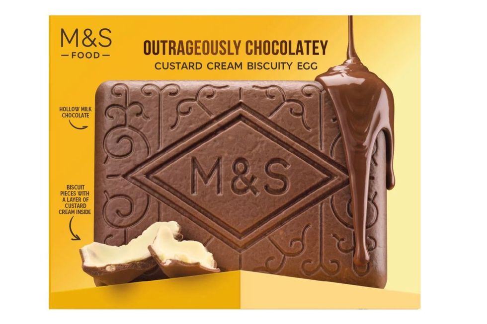 M&S Outrageously Chocolatey Custard Cream Biscuity Egg