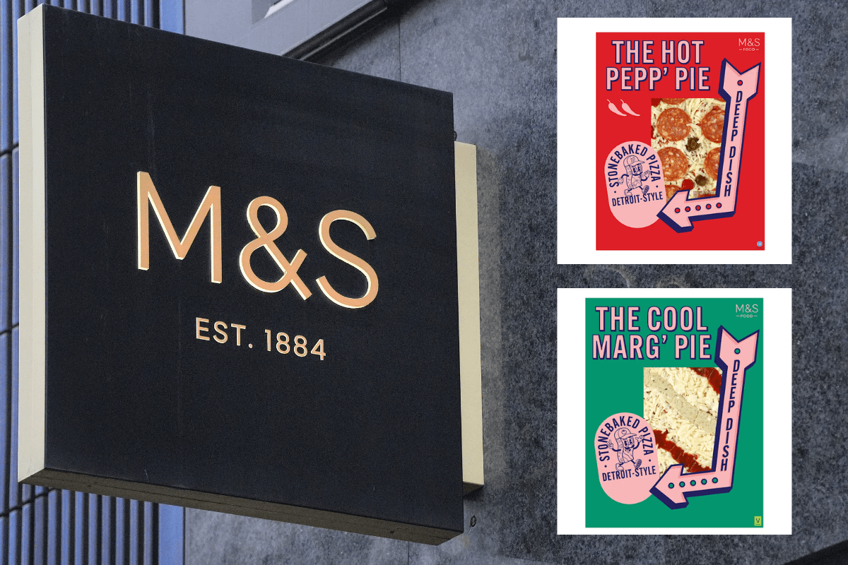 M&S sign / M&S The Hot Pepp'Pie / M&S Cool Marg'Pie