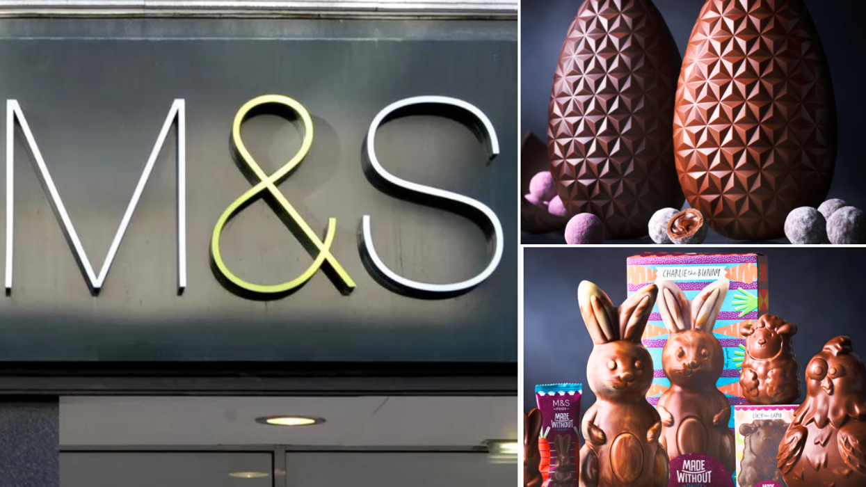 M&S sign / Marks Easter eggs