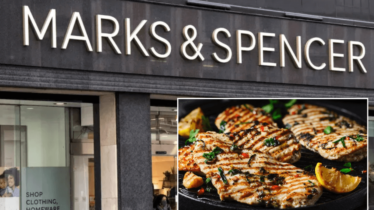M&S store sign / M&S chicken
