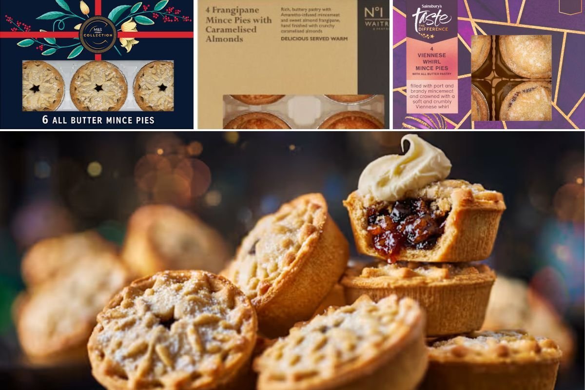 M&S / Waitrose / Sainsbury's mince pies packets / M&S mince pies