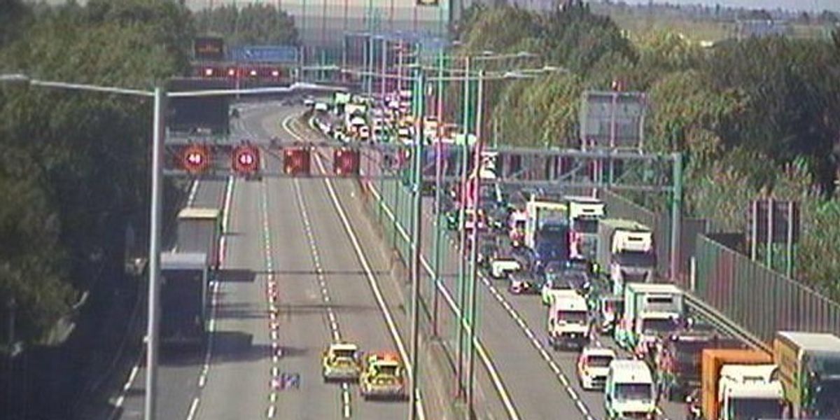NextImg:Drivers to face long delays on major motorway as multi-vehicle crash and lorry fire cause roads to halt