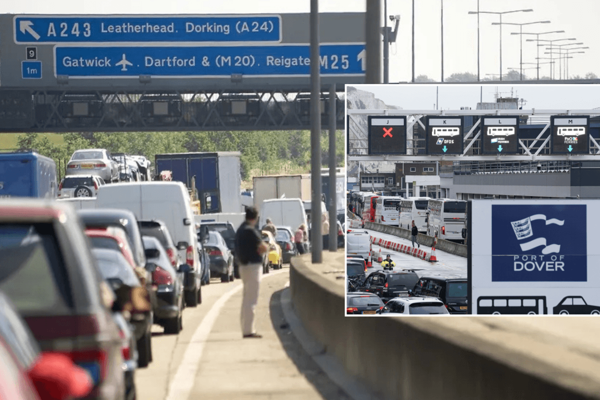 M25 and traffic near Dover