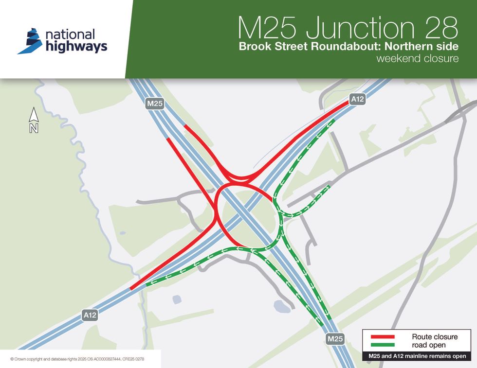 M25 road closures