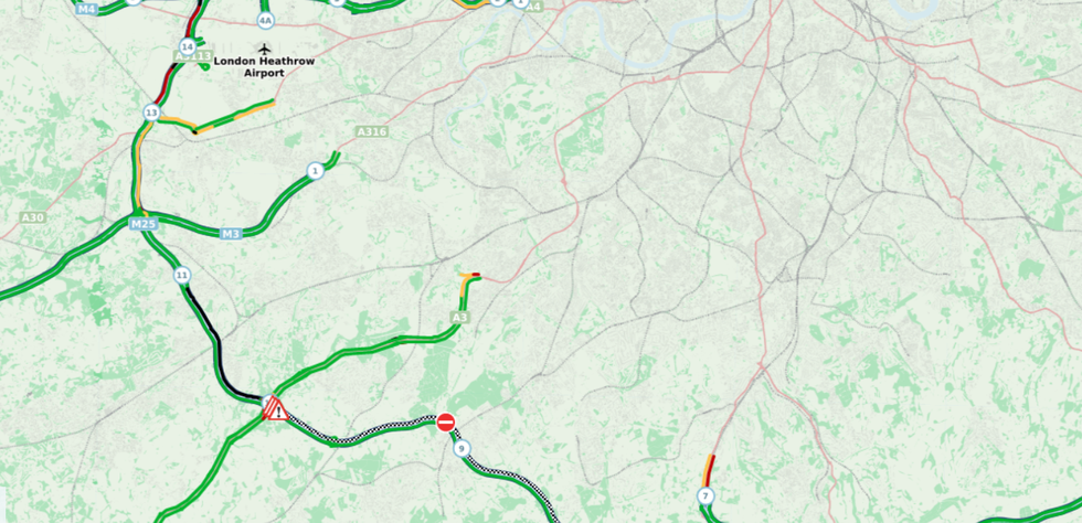 M25 road closures