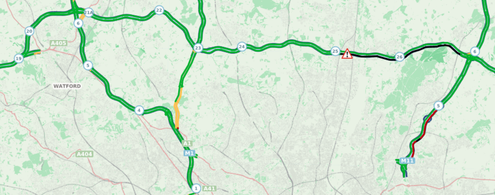 M25 road closures