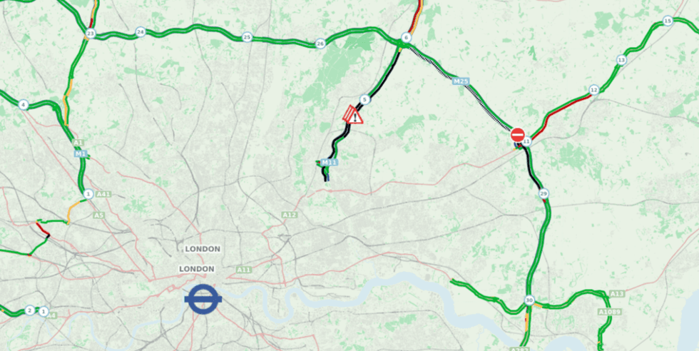 M25 road closures