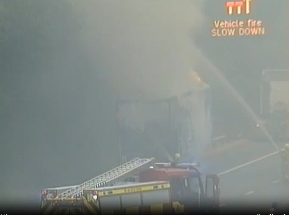 M4 fire being dealt with by emergency services