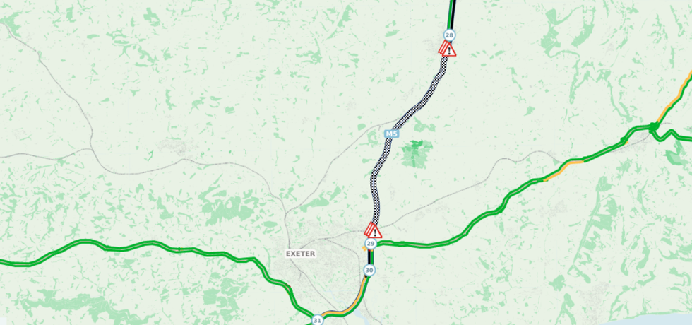 M5 road block