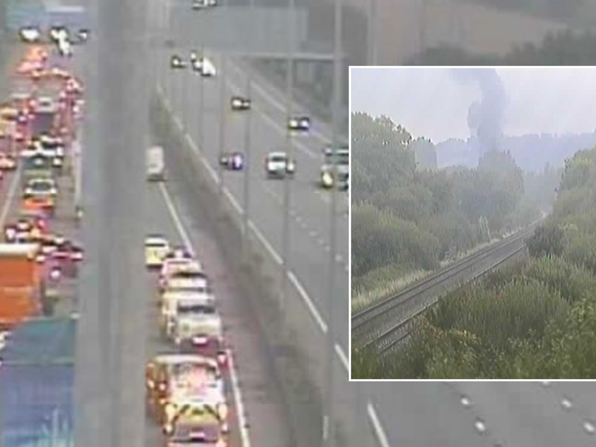 M5 traffic and smoke pileup