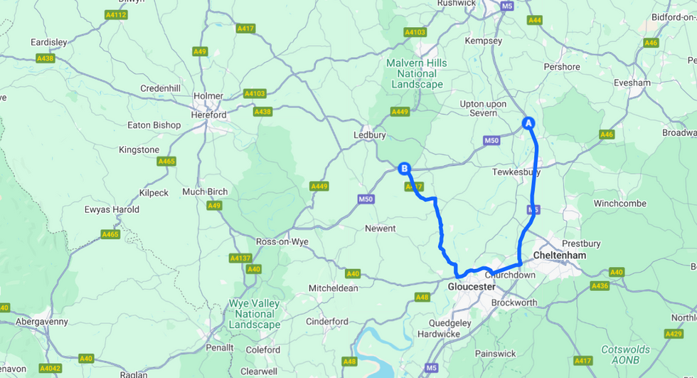 M50 diversion route