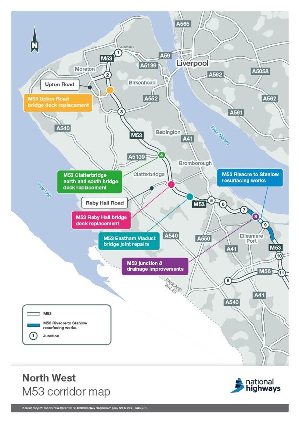 M53 repairs map