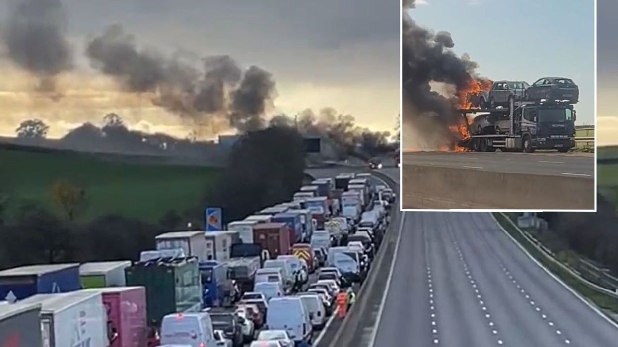 M6 is closed both directions between J15 for Stafford North and Stafford Services