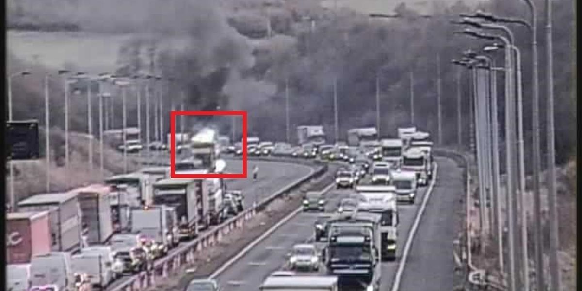 NextImg:M62 chaos: Drivers urged to avoid key motorway route amid huge lorry blaze - 'It's not safe to allow traffic'