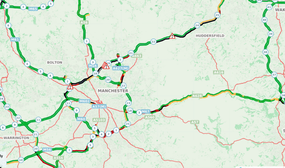 M62 road map