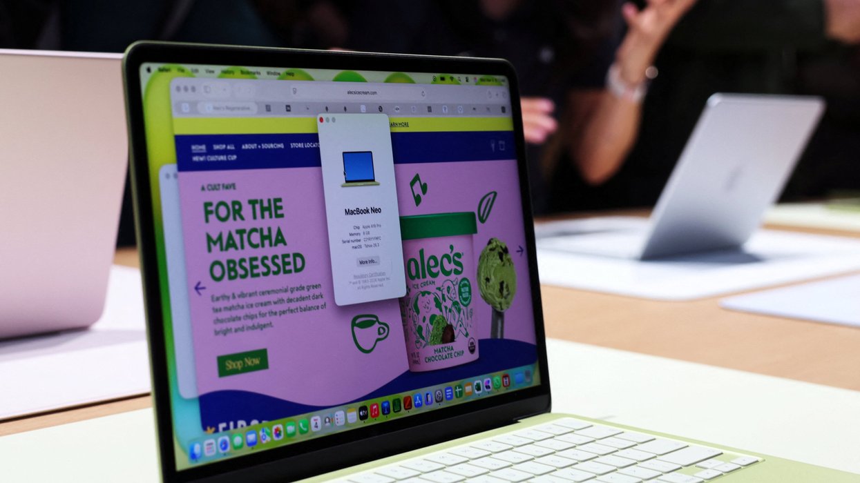 macbook neo pictured at apple store