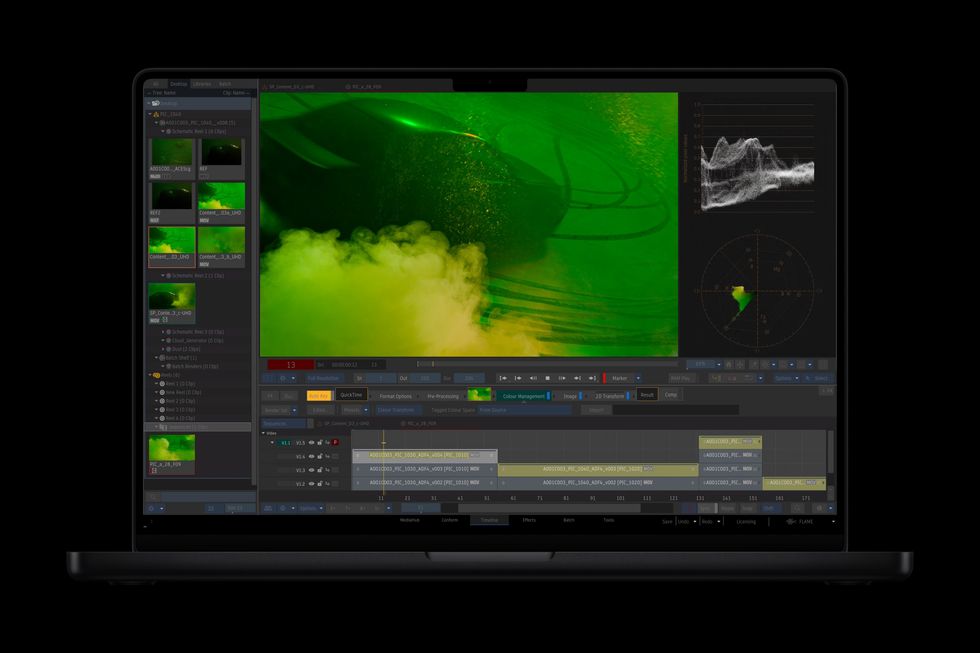 macbook pro with final cut pictured on screen