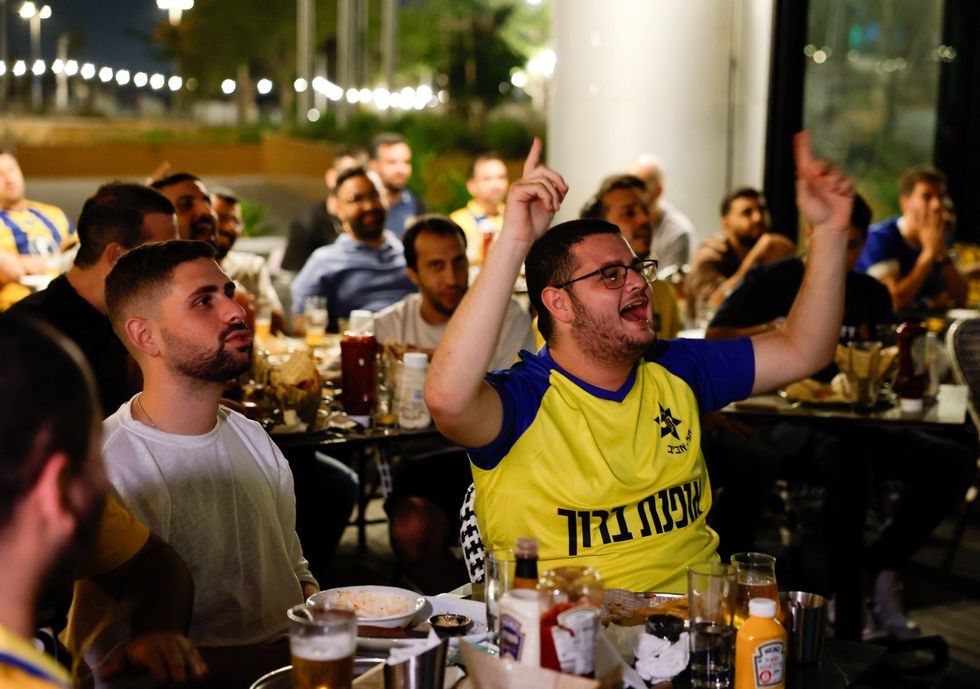 Maccabi Tel Aviv fans were forced to watch the match from home