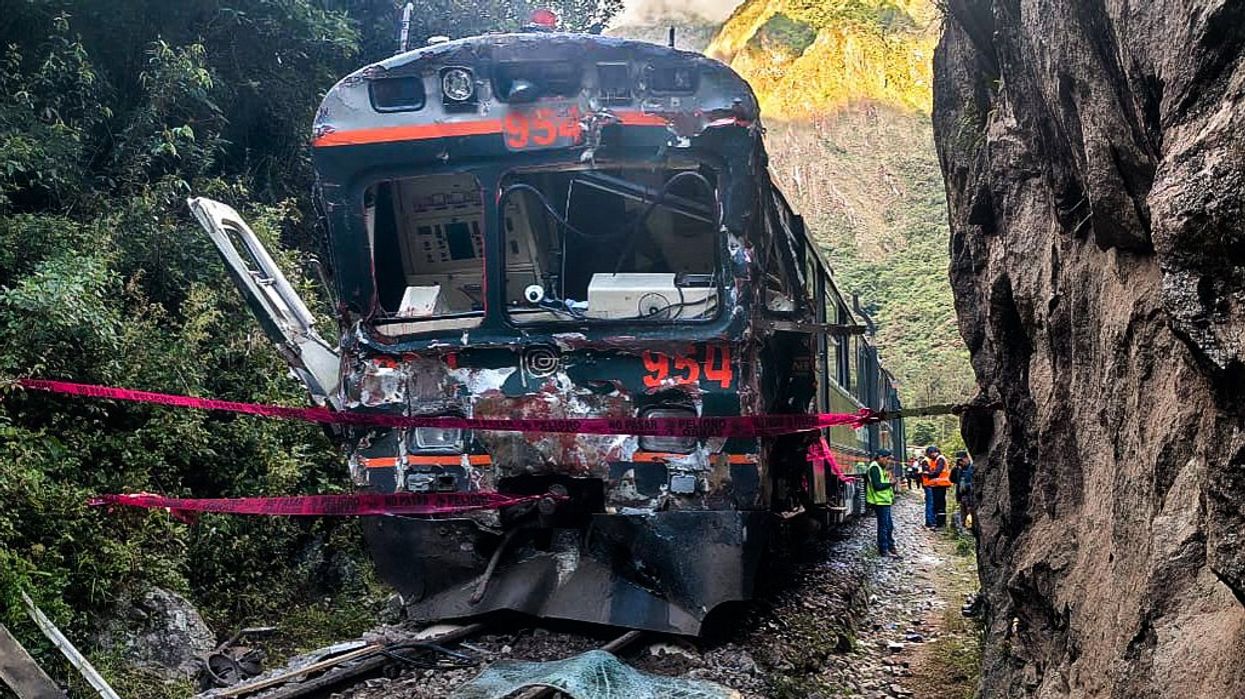 Machu Picchu train after crash