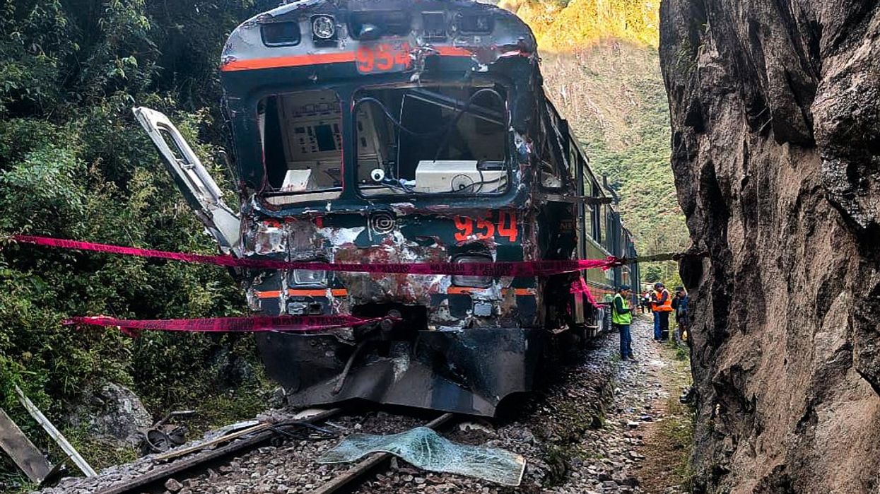 Machu Picchu train after crash