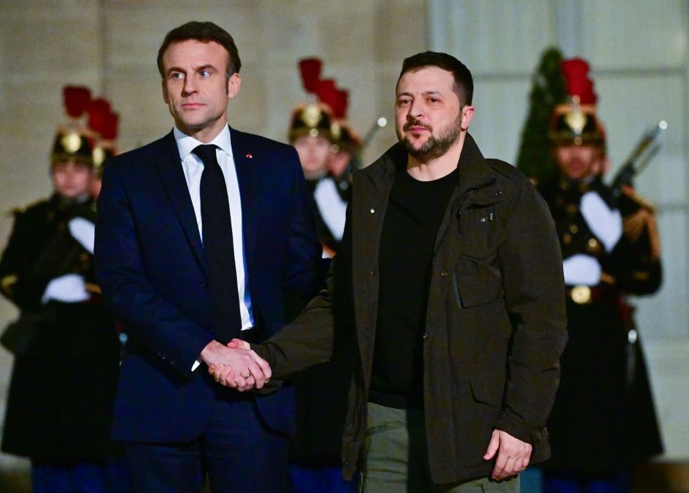 Macron and  Zelensky