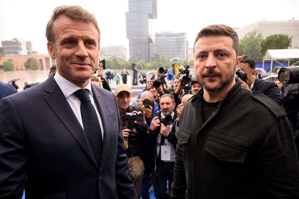 Macron and Zelensky