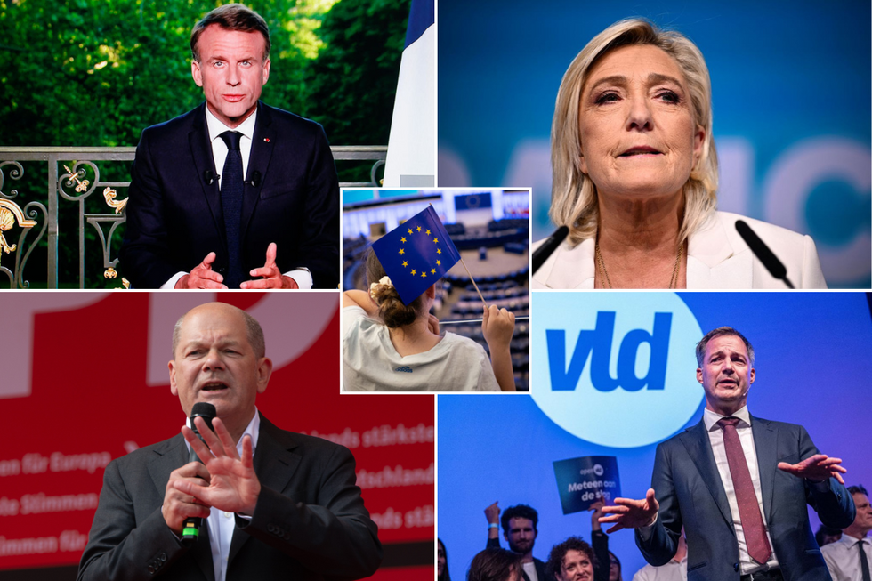 Macron, Le Pen, Scholz and de Croo