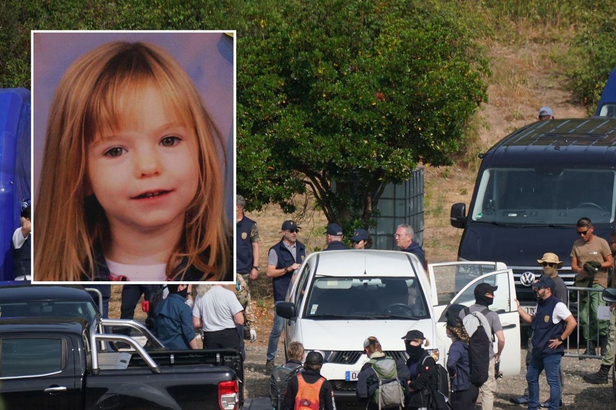Madeleine McCann cut out with officers in Portugal
