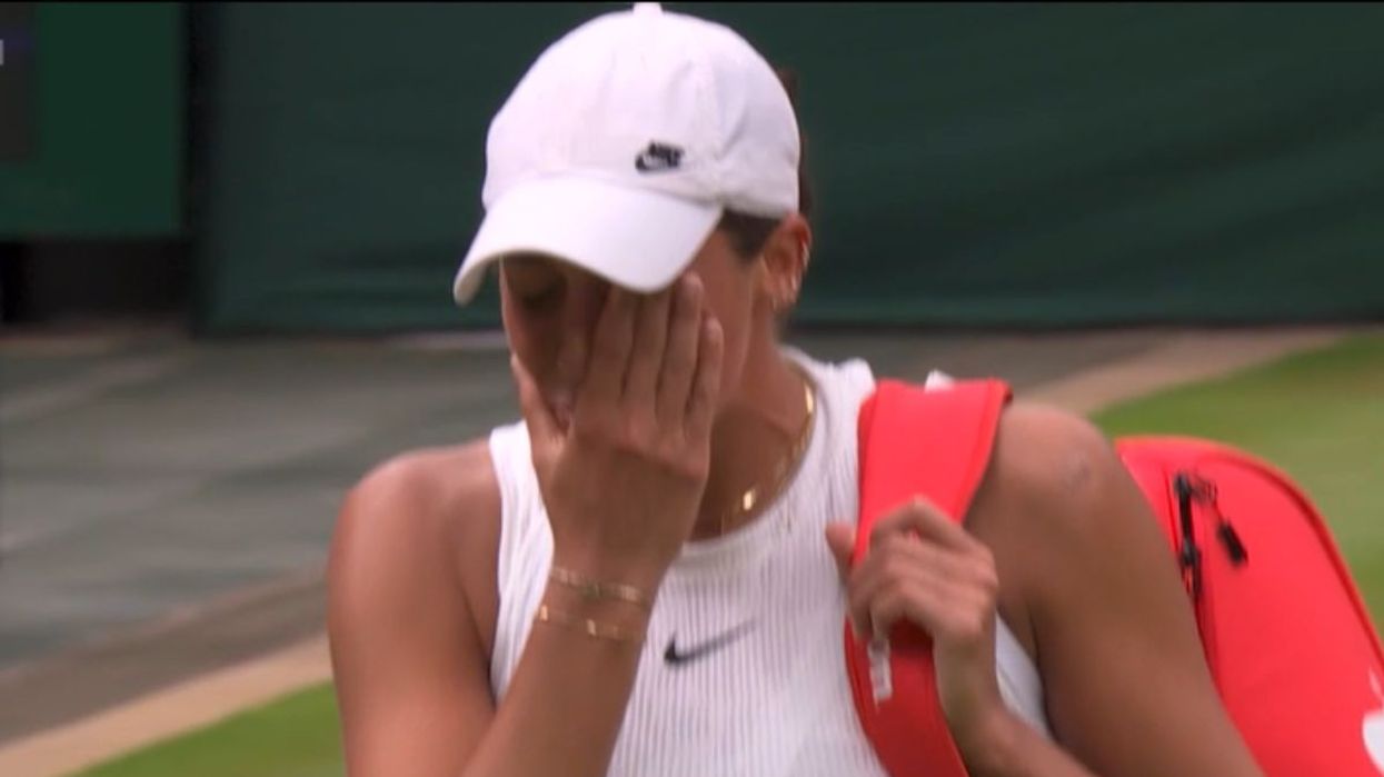 Madison Keys was in tears as she left the court